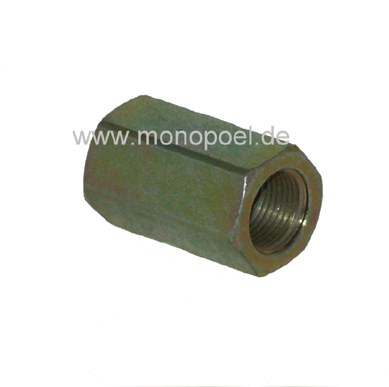 pipe sleeve for 6.00 mm line, M12x1, E-flange, steel