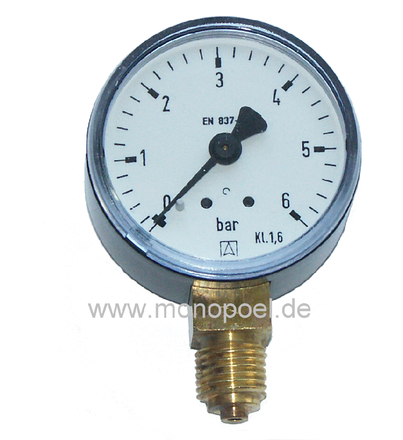manometer, 0-6 bar, 1/4 inch, upright