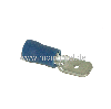 Flachstecker, 6.3 x 0.8 mm, blau Flachstecker, 6.3 x 0.8 mm, blau