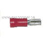 Flachsteckhülse, 2.8 x 0.5 mm, rot, halbisoliert Flachsteckhülse, 2.8 x 0.5 mm, rot, halbisoliert