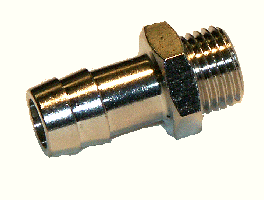 threaded nozzle, straight, nickel-plated brass G1/4x12