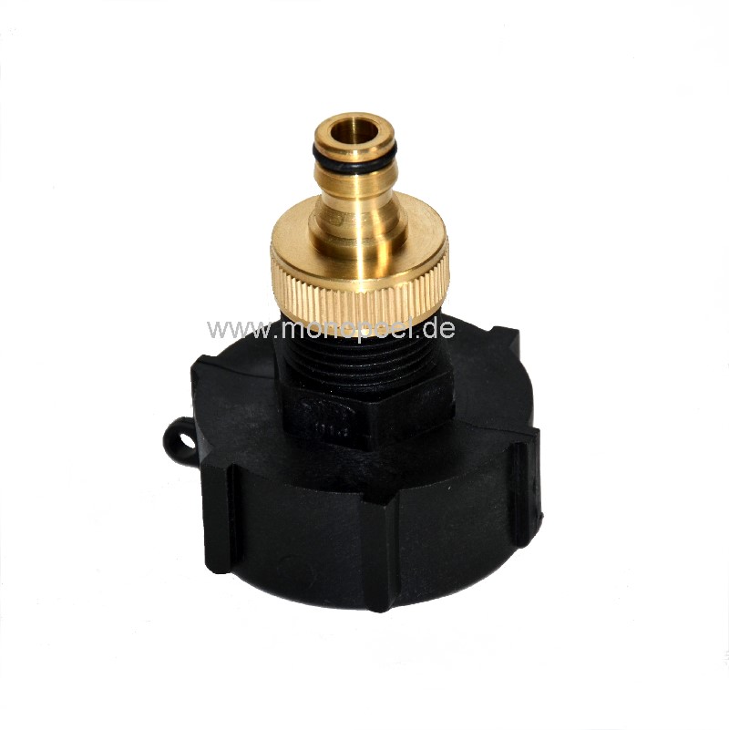 Gardena-hose connector for IBC, industrial quality