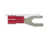 Kabelschuh, Gabelform, isoliert, M4, rot