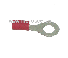 Kabelschuh, Ringform, isoliert, M6, rot