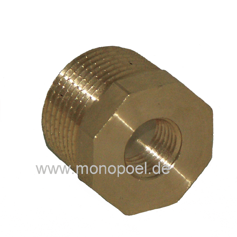 reduced connector, brass, 3/4 inch male to 1/4 inch female