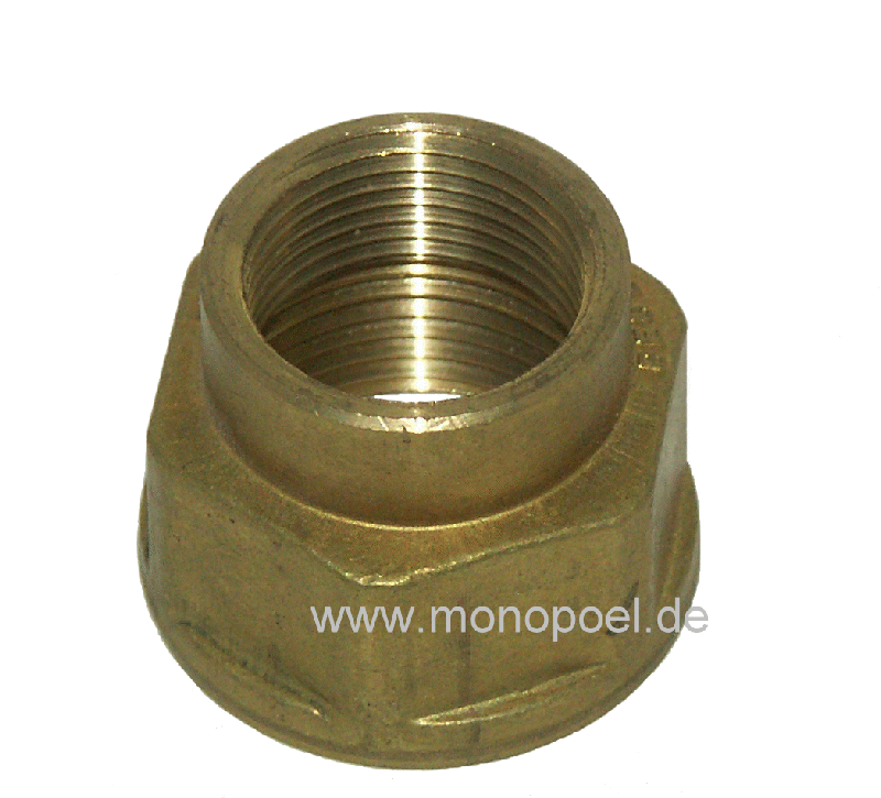 reduced connector, brass, 1 inch female to 3/4 inch female