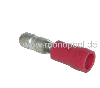 Rundstecker, halbisoliert, Stecker 4 mm, rot