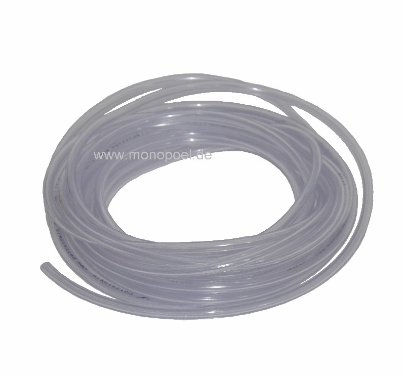 PVC-hose, 8 mm ID, 12 mm OD, crystal clear