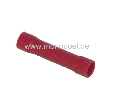 butt connector, insulated, red