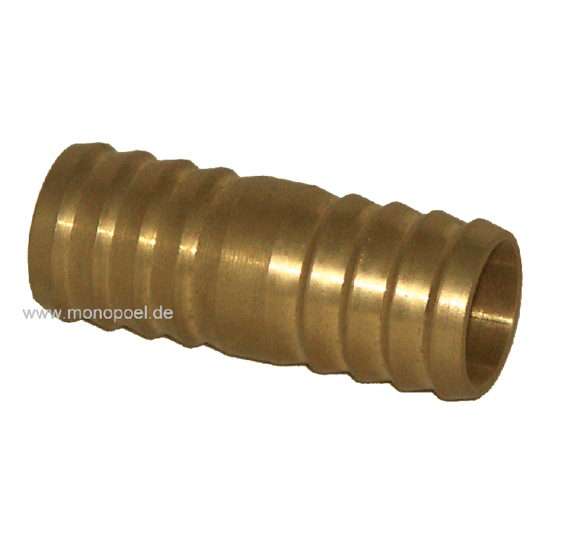 connector,  12 mm ID, brass