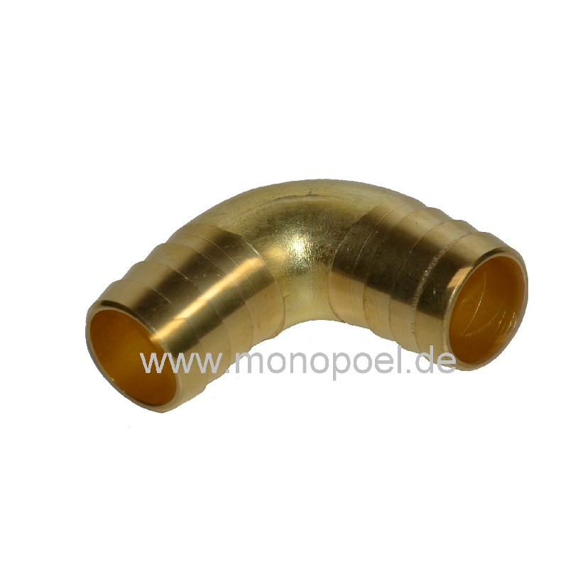 90 degrees elbow fitting, for 18 mm hose I.D., metal