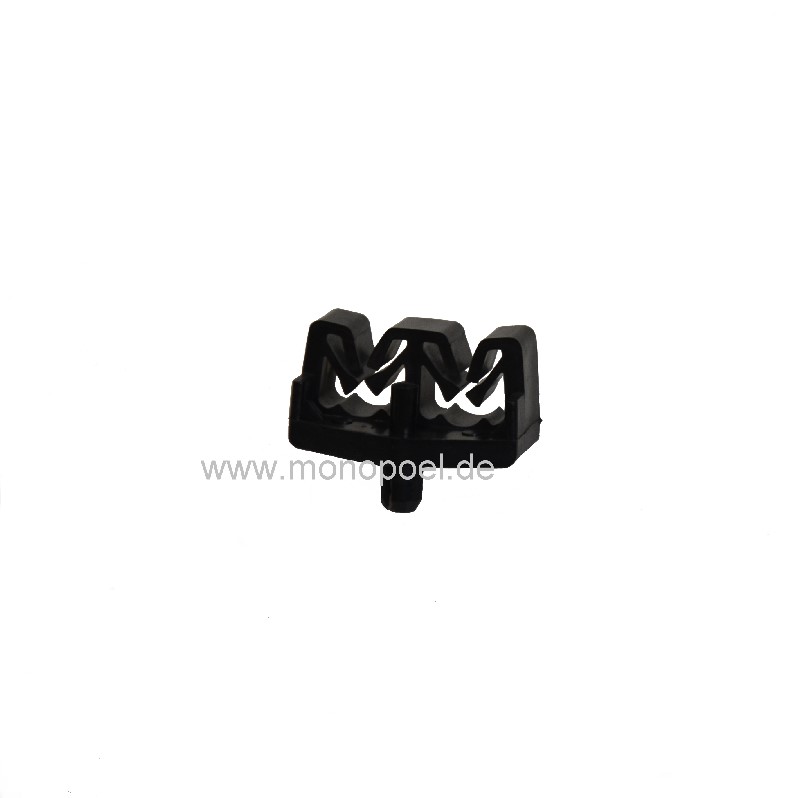 holder for brake tubes, double, for 4.75-8 mm