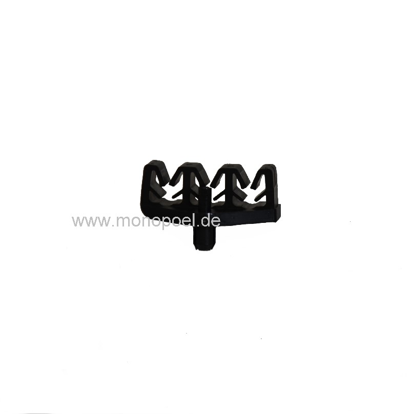 holder for brake tubes, triple, for 4.75-8 mm