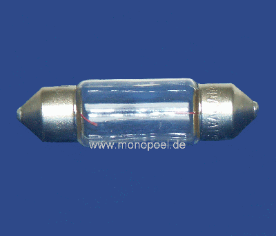 Monopoel GmbH - Glühlampe, 12V, 5W, Glassockel
