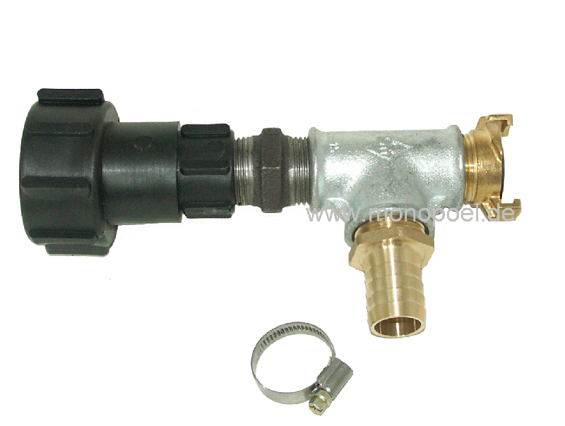 IBC-connector end fitting with Geka-connector