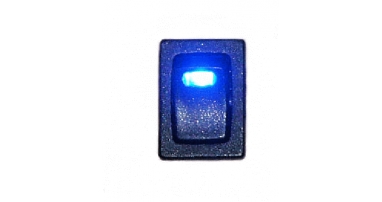 rocker switch, 12 V, 16 A, with LED blue