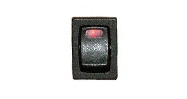 commutateur bistable, 24 V, 16 A, avec LED rouge
