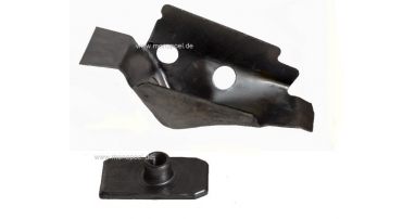 repair panel for the front rear axle support, left, with threade