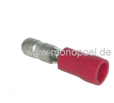 round plug, plug 4 mm, red