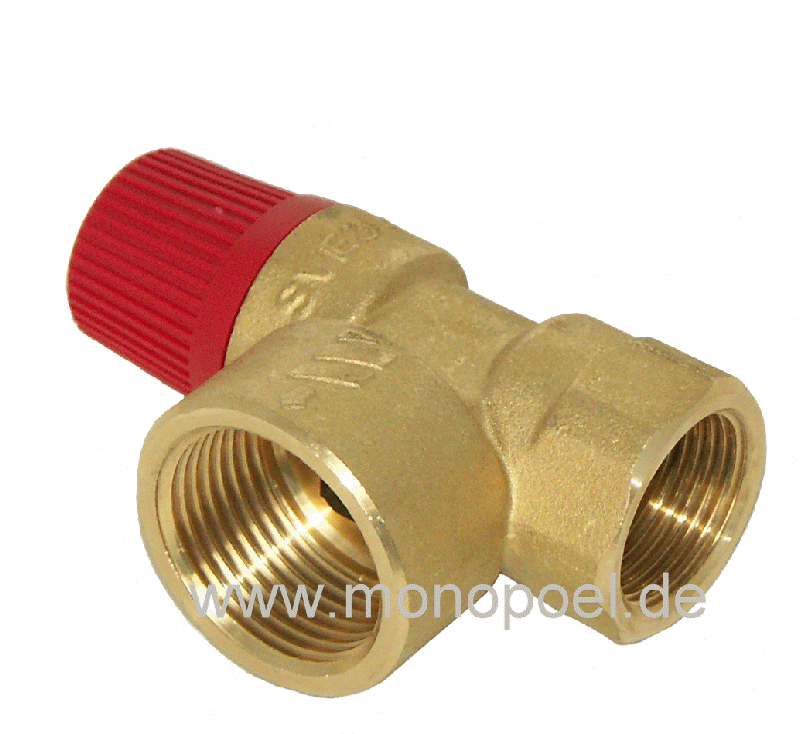 pressure relief valve, 3 bar, 3/4 inch