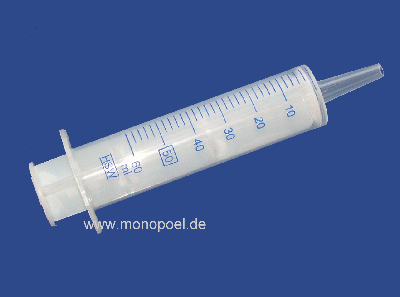 disposable syringe, 60 ml, with cone