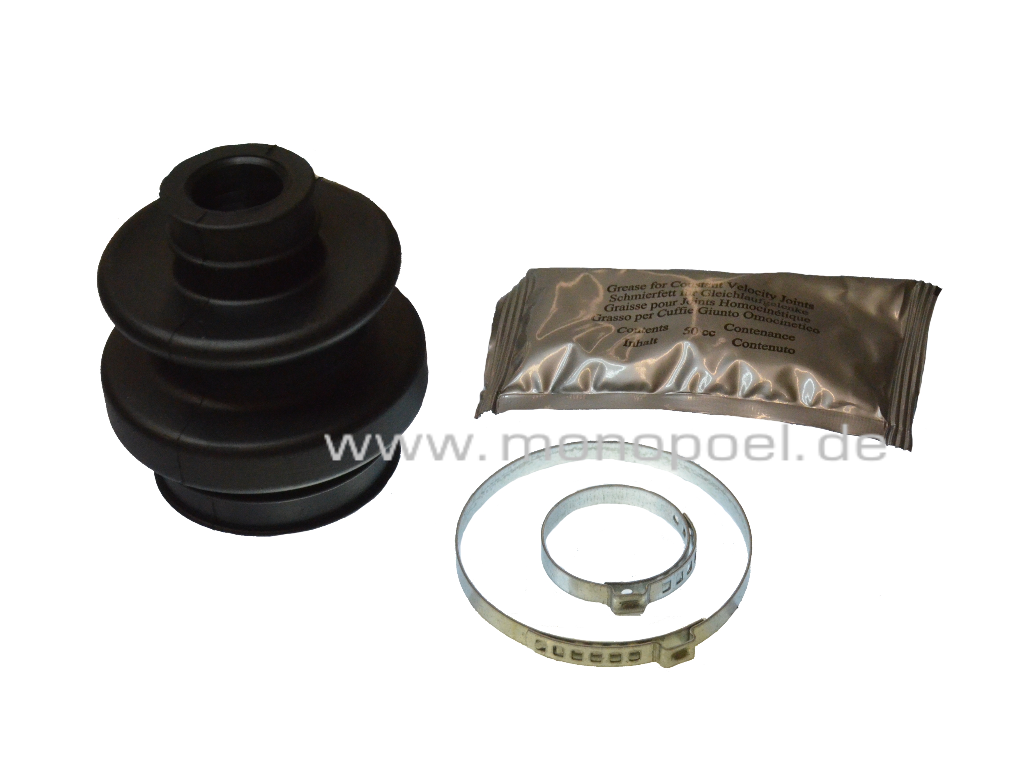 convoluted rubber gaiter for drive shaft 25 mm
